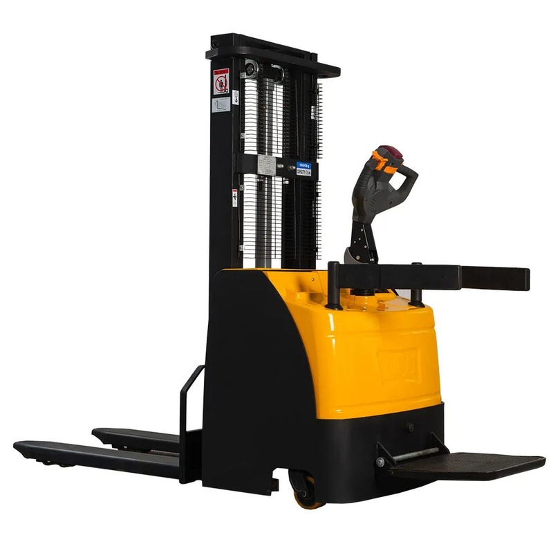 Hydraulic Loading Electric Pallet Stacker with Compact Structure for Narrow Aisle Operation