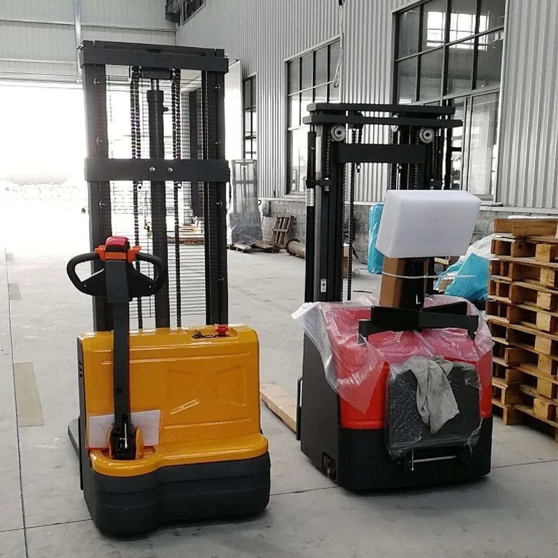 Hydraulic Loading Electric Pallet Stacker with Compact Structure for Narrow Aisle Operation