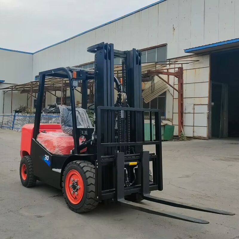 2-3.5 Ton diesel Forklift Truck Full Free Lift Triple Mast Wide Vision Automatic Transmission Solid Tires