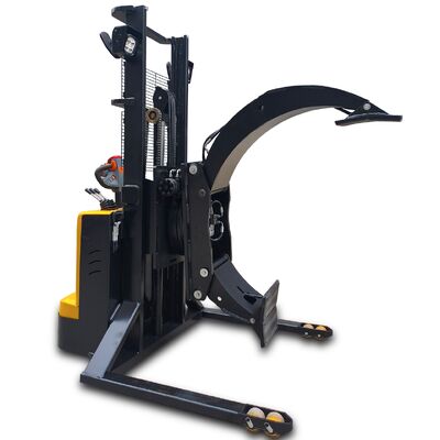 Op maat gemaakte 1000 kg 2 meter volle elektrische walkie stacker met klem voor rollen hanteren en tillen