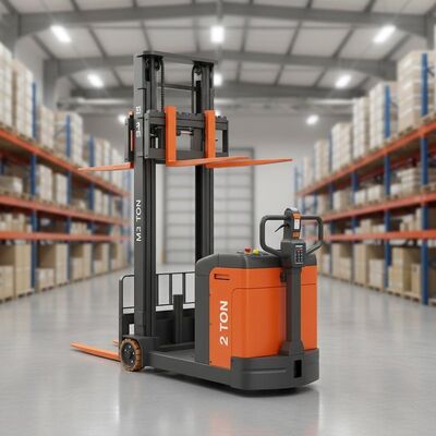 Volledig elektrische stapler van opslagkwaliteit 2 ton capaciteit 3 meter lift met dubbel hefsysteem
