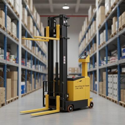 Dual Lift Electric Stacker 2 Tonnen Capaciteit 3 Meter Lift voor ruimtebeperkte opslagruimten
